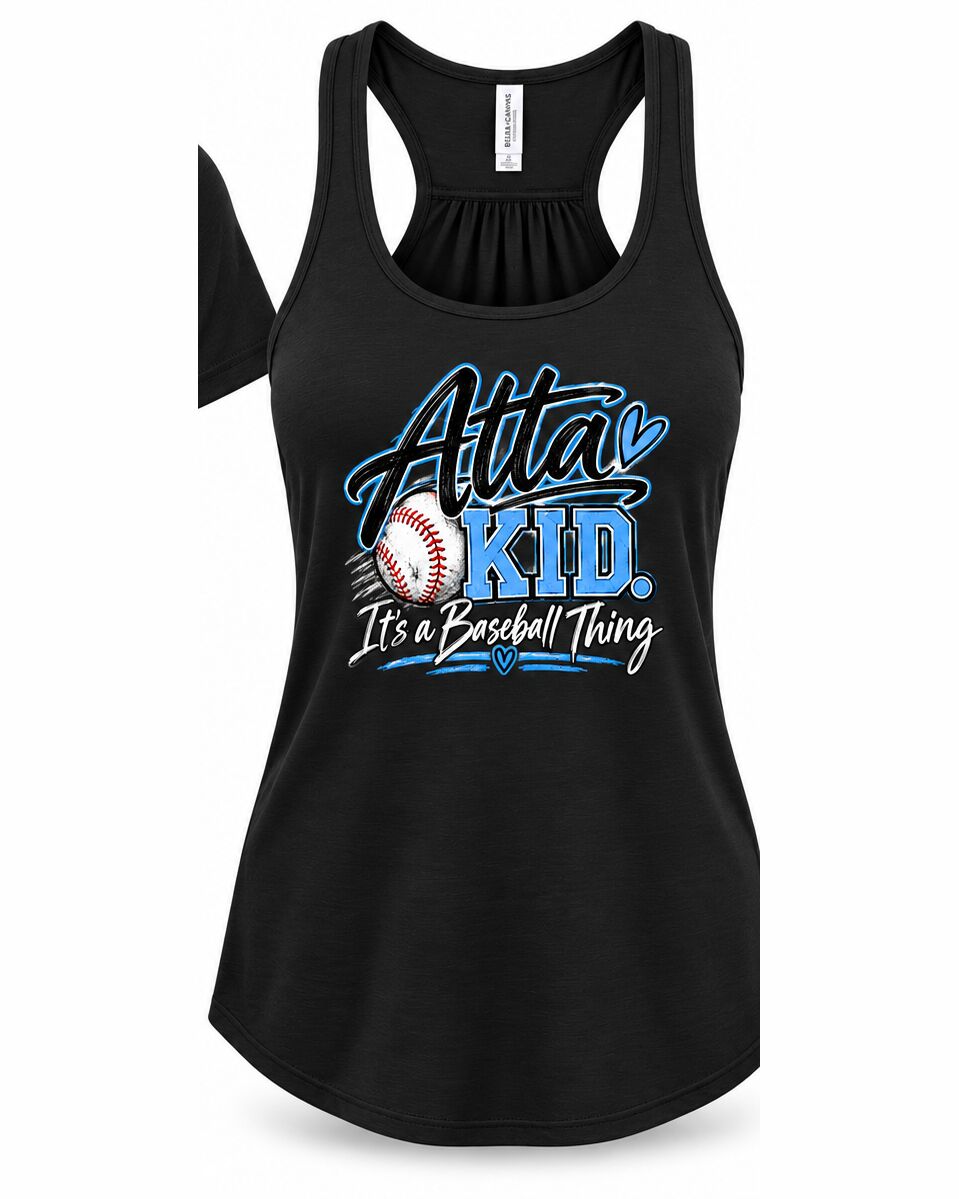 Black Atta Kid racerback tank